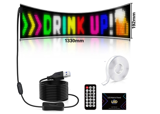 Удалённое управление RGB программируемый дисплей, реклама на витринах магазинов светодиодный мягкий дисплей