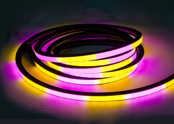 12V 24V Гибкий RGB LED Неонный свет 16x16 мм 20x20 мм Черный цвет Адресованный