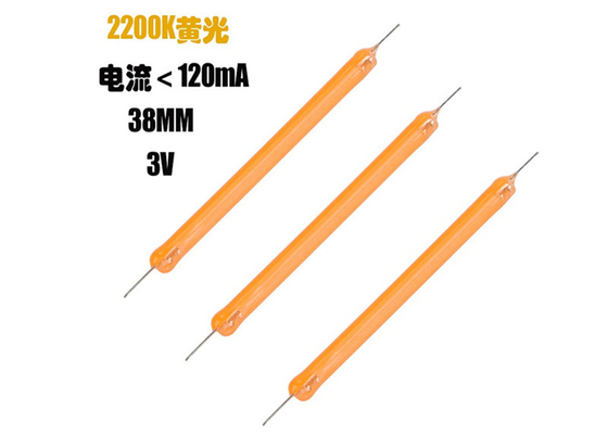 Dc3v 38MM COB светодиодная нить 2200k 2700K 6500K Части лампочек с керамической нитью