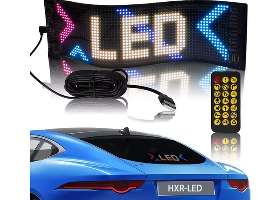 Программируемый DIY Прокрутка текста 5V USB беспроводное управление RGB гибкий светодиодный автомобильный знак для рекламы