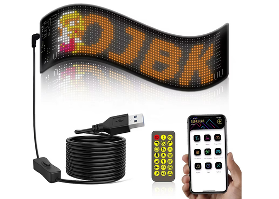 Pixel RGB Led Flexible Display App Bluetooth Автомобильный рекламный экран Автомобильный водонепроницаемый мягкий цифровой экран