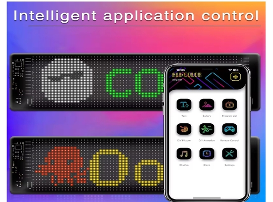 Pixel RGB Led Flexible Display App Bluetooth Автомобильный рекламный экран Автомобильный водонепроницаемый мягкий цифровой экран