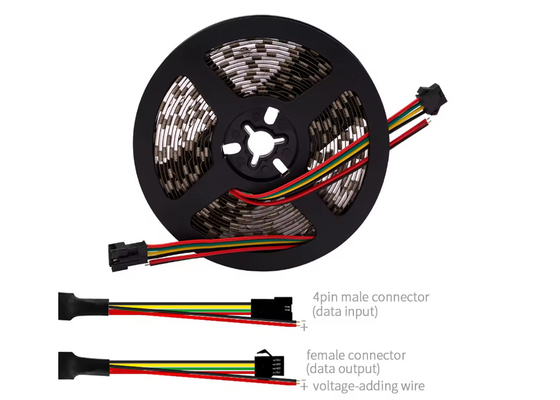 Дигитальная двойная сигнальная линия DC12V светодиодная лента гибкая лента WS2815 SMD5050 IP20 60led 60Pixel RGB WS2815b IC