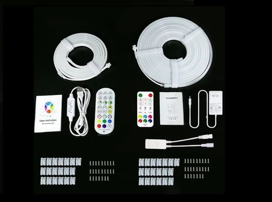 5M полный цвет RGB Led Neon Гибкий Силиконовый Окружающий Световой Стрип Умный DIY Цифровой Беговой Стрип Световой Набор TUYA APP