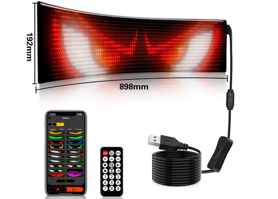 5VDC USB / 2A Super Truck Demon Eye LED Soft Screen APP Программирование Bluetooth Автомобильный рекламный экран Злые глаза