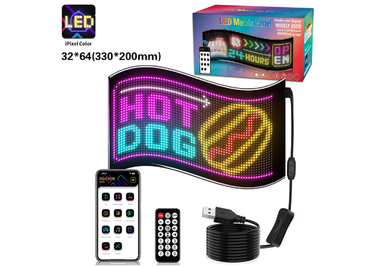 32*64 Автомобильный багажник с матрицей пиксельной панелью Diy RGB App + Дистанционное управление Программируемый индикатор глаз дьявола