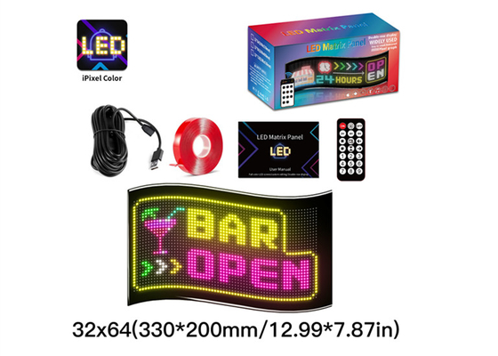 32*64 Автомобильный багажник с матрицей пиксельной панелью Diy RGB App + Дистанционное управление Программируемый индикатор глаз дьявола