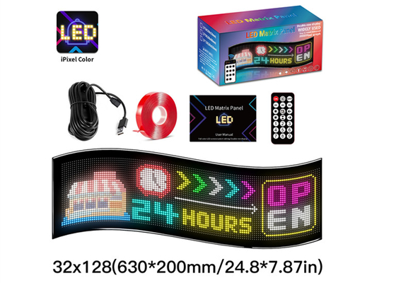 32*128 LED рекламные таблички анимация LED-панель с дистанционным управлением приложения